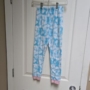 Pekkle 10/12 Children Blue and White Tie-Dye Lounge Pajama Pants